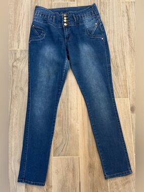 Tush Push Women's Dark Blue Skinny Jeans Size 17